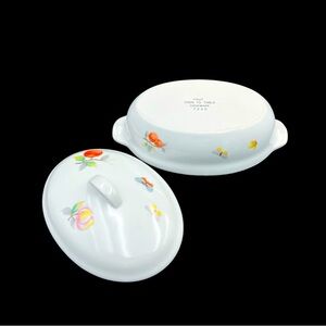 Andrea By Sadek Fruit Pattern Oven to Table Oval Casserole – 9.5"x5.75"x3.25”